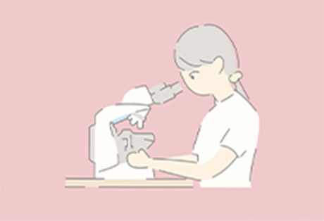 臨床検査技師のイメージイラスト（本校の学生が作成）